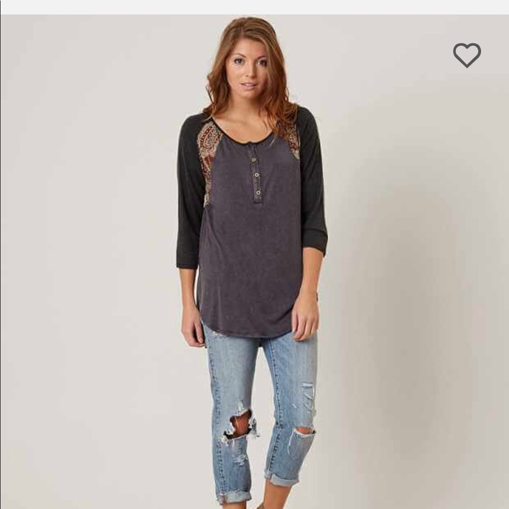 Gimmicks Washed Henley Top